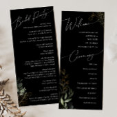 Whimsical Greenery und Gold | Schwarze Hochzeit Programm