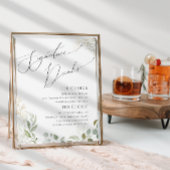 Whimsical Greenery und Gold Signature Drinks unter Poster