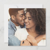 Whimsical Greenery und Gold Square Foto Hochzeit Einladung (Rückseite)