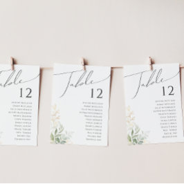 Whimsical Greenery und Gold | TISCHNUMMER