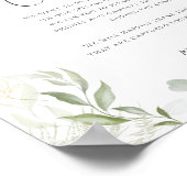Whimsical Greenery und Gold | Zeremonie ohne Ansch Poster (Ecke)