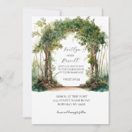 Whimsical Greenery Wedding Einladung