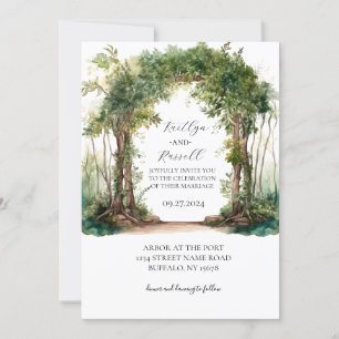 Whimsical Greenery Wedding Einladung