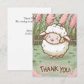 Whimsical Greeting Sheep Dankeskarte (Vorne/Hinten)