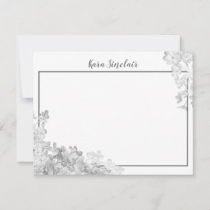 Whimsical Grise Blossom Mitteilungskarte