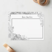 Whimsical Grise Blossom Mitteilungskarte (Vorderseite/Rückseite Beispiel)