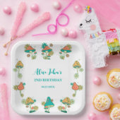 Whimsical Groovy Psychedelic Mushroom Geburtstag Pappteller (Party)