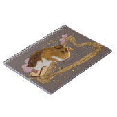 Whimsical Guinea Pig Harp Notebook Notizblock (Linke Seite)
