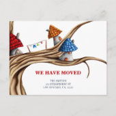 Whimsical haben wir die Bewegung des Hauses versch Ankündigungspostkarte (Vorderseite)