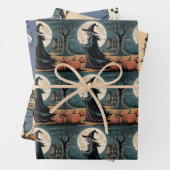 Whimsical Halloween And Fall, Ghost, Scarecrow,  Geschenkpapier Set (Beispiel)