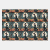 Whimsical Halloween And Fall, Ghost, Scarecrow,  Geschenkpapier Set (Vorderseite)