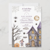 Whimsical Halloween Baby Dusche Einladung (Vorderseite)