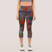 Whimsical Halloween Dreams Capri Leggings (Vorderseite)