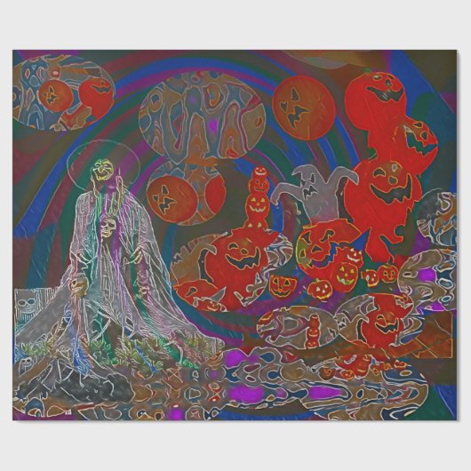 Whimsical Halloween Dreams Geschenkpapier (Flach)