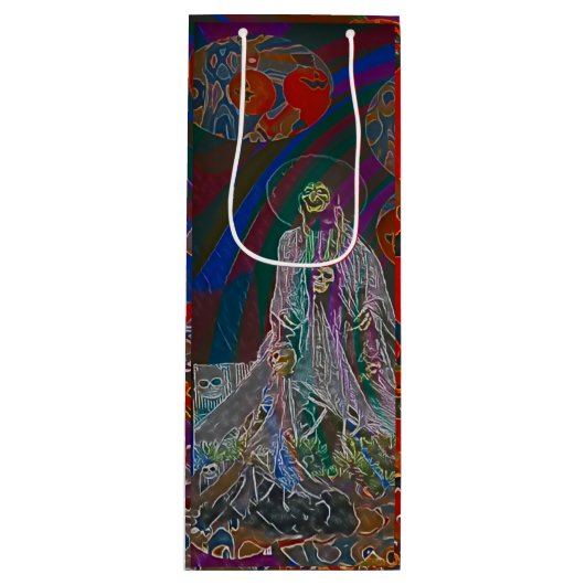 Whimsical Halloween Dreams Geschenktüte Für Weinflaschen (Vorderseite)