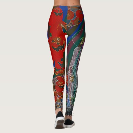 Whimsical Halloween Dreams Leggings (Rückseite)