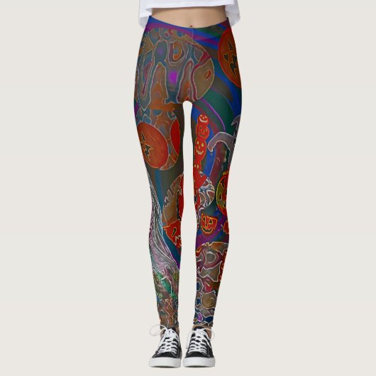 Whimsical Halloween Dreams Leggings (Vorderseite)