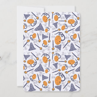 Whimsical Halloween Greeting Card – Magical Doodle Einladung