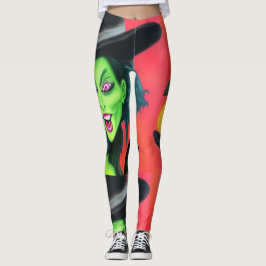 Whimsical Halloween Hexe Leggings