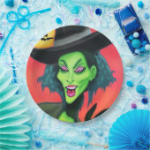 Whimsical Halloween Hexe Pappteller (Party)