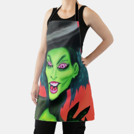 Whimsical Halloween Hexe Schürze