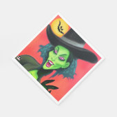 Whimsical Halloween Hexe Serviette (Ecke)
