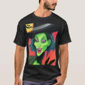 Whimsical Halloween Hexe T-Shirt (Vorderseite)