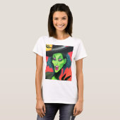 Whimsical Halloween Hexe T-Shirt (Vorne ganz)