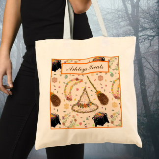 Whimsical Halloween Hexen Botanical Boho  Tragetasche