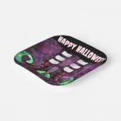 Whimsical Halloween Hexenstiefel Lila grün Pappteller (Gewinkelt)