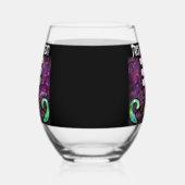 Whimsical Halloween Hexenstiefel Lila grün Weinglas Ohne Stiel (Rechts)