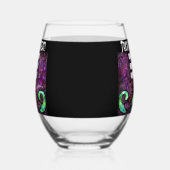 Whimsical Halloween Hexenstiefel Lila grün Weinglas Ohne Stiel (Links)