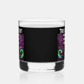 Whimsical Halloween Hexenstiefel Lila grün Whiskyglas (Links)