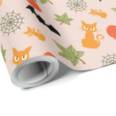 Whimsical Halloween Illustration Geschenkpapier (Rolleneckpunkt)