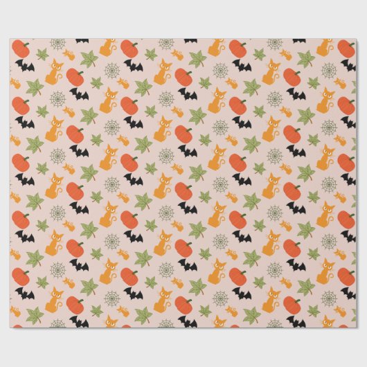 Whimsical Halloween Illustration Geschenkpapier (Flach)
