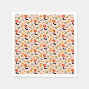 Whimsical Halloween Illustration Serviette