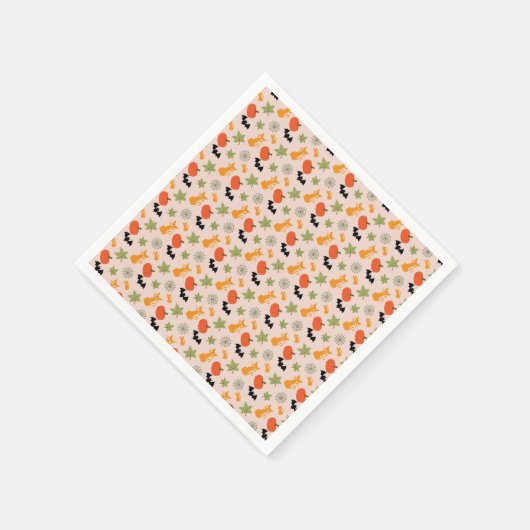 Whimsical Halloween Illustration Serviette (Ecke)