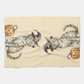 Whimsical Halloween Kitten Kitchen Towel, Fall Cat Geschirrtuch (Horizontal)