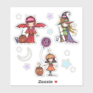 Whimsical Halloween Stickers Molly Harrison Aufkleber