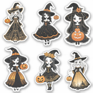 Whimsical Hallowwen Hexen Sticker Set