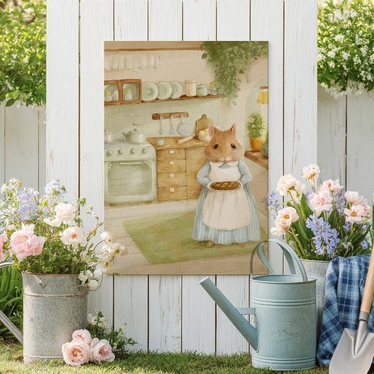 Whimsical Hamster Märchenbuch Kinderposter Poster