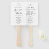 Whimsical Hand angefertigte Hochzeitslüfter Fächer (Vorne und Hinten)