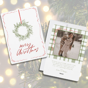Whimsical Hand Draath Wreath Foto Weihnachten