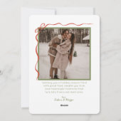 Whimsical Hand Draath Wreath Foto Weihnachten (Rückseite)