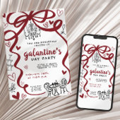 Whimsical Hand Draentine Party Einladung