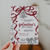 Whimsical Hand Draentine Party Einladung