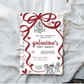 Whimsical Hand Draentine Party Einladung