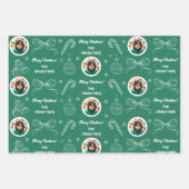 Whimsical Hand Dragezeichnete Familie Foto Weihnac Geschenkpapier Set (Vorderseite 3)