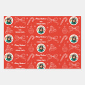Whimsical Hand Dragezeichnete Familie Foto Weihnac Geschenkpapier Set (Vorderseite 2)