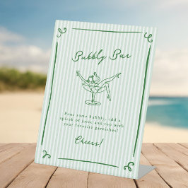 Whimsical Hand Dragon Green Bubbly Bar Sockelschild